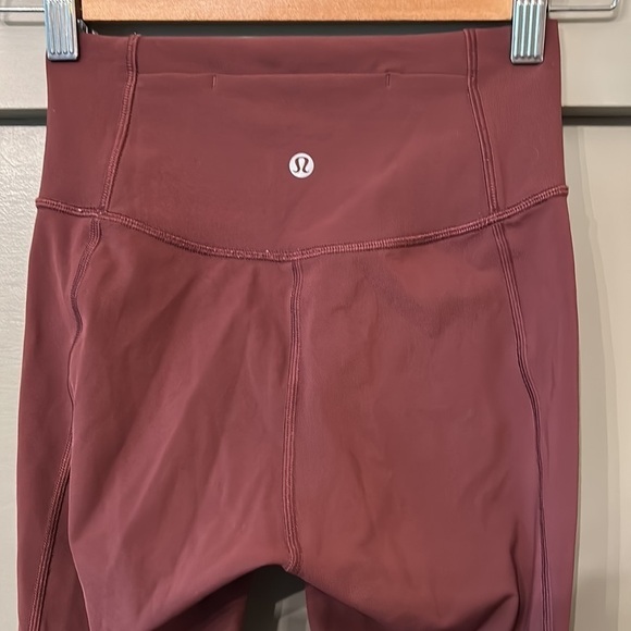 LULULEMON Play Off The Pleats Tight *25" High Rise Leggings in Redwood Size 2 - Picture 10 of 11